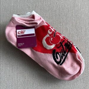 NWT Cherry Coca-Cola 5-Pack Ankle Socks | Pink & Red | Women’s Size 4-10
